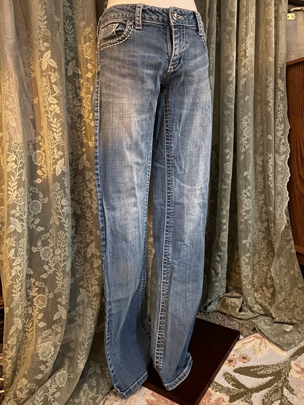 Y2K low rise hip hugger denim jeans Wrangler Rock 47